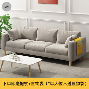 夏天沙发小户型客厅现代简约出租房可拆洗卧室三人网红小沙发布艺