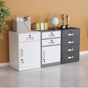 文件柜办公室桌下资料柜带锁储物柜多抽档案抽屉柜桌边柜落地矮柜
